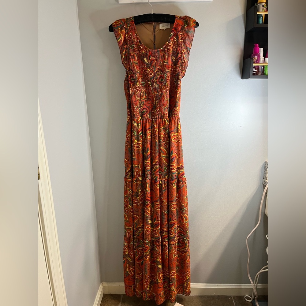 MELLODAY Vibrant Paisley Maxi Dress